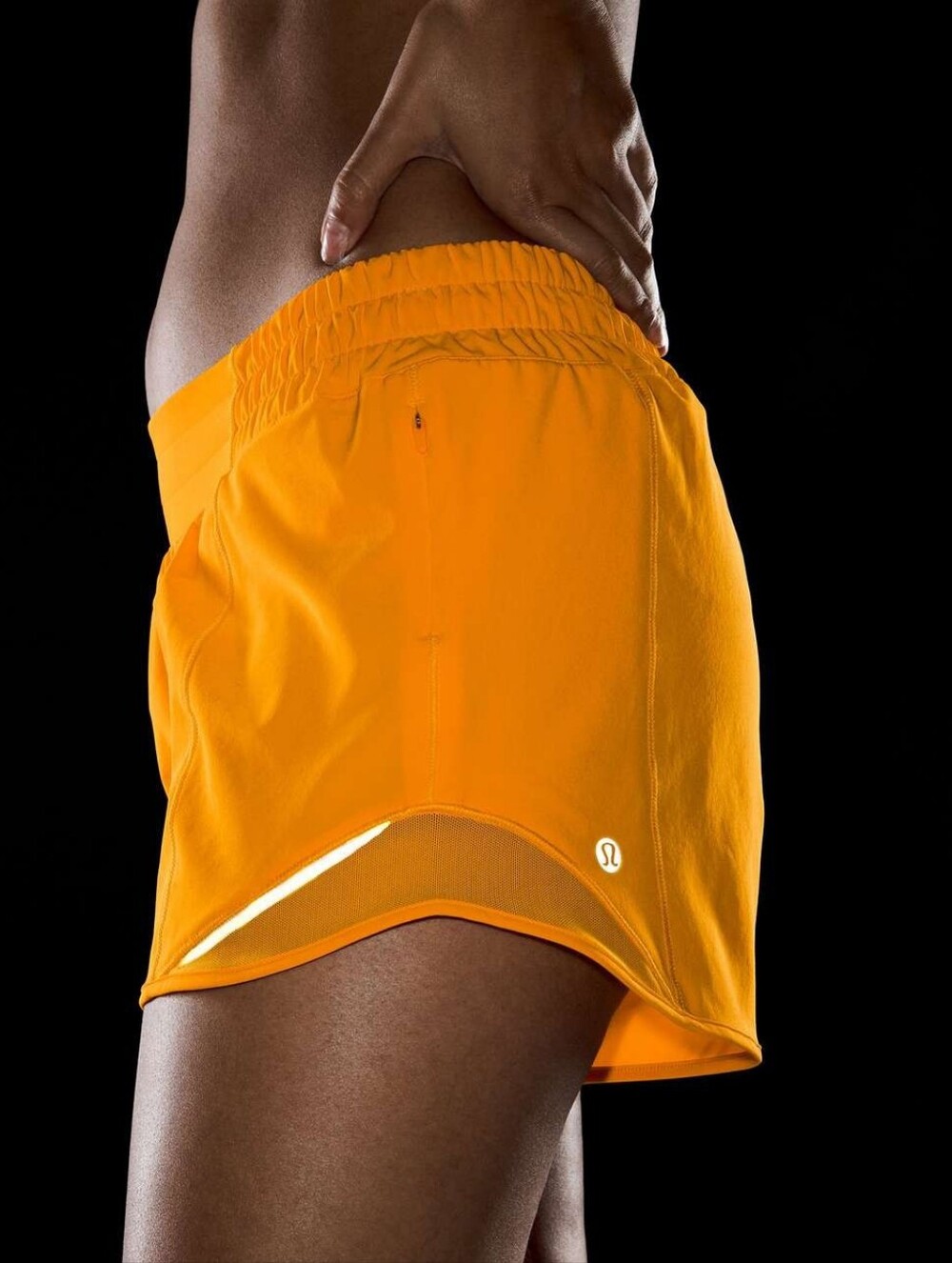 Lululemon Hotty Hot Shorts 4" Low Rise Swift Lined Running Orange Clementine, 6